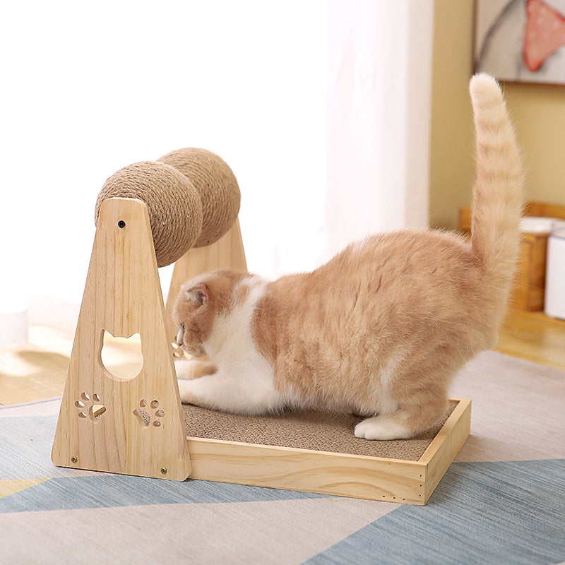 Durable Sisal Rope Cat Scratcher Ball - Interactive Kitten Toy For Paws Grinding & Playful