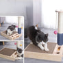 Lof Solid Wood Cat Scratch Board: Ideal for Playful Cats with Claw Clips, Toys, and Stress Relief Features