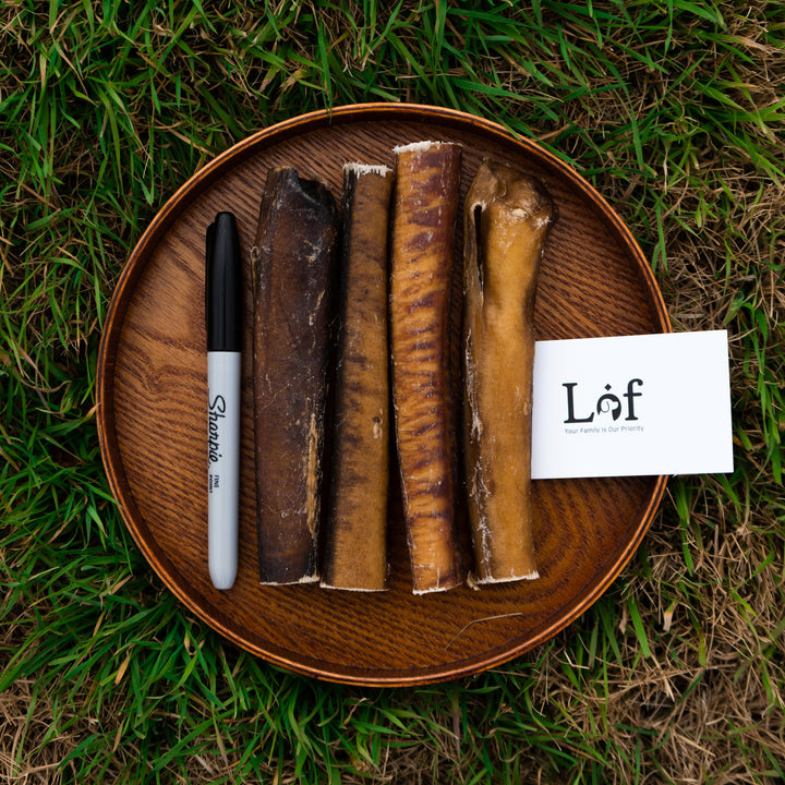 Lof Premium Odor-Free 6 Inch Monster Bully Sticks - 100% Beef Pizzle from Free-Range, Grass-Fed Cattle