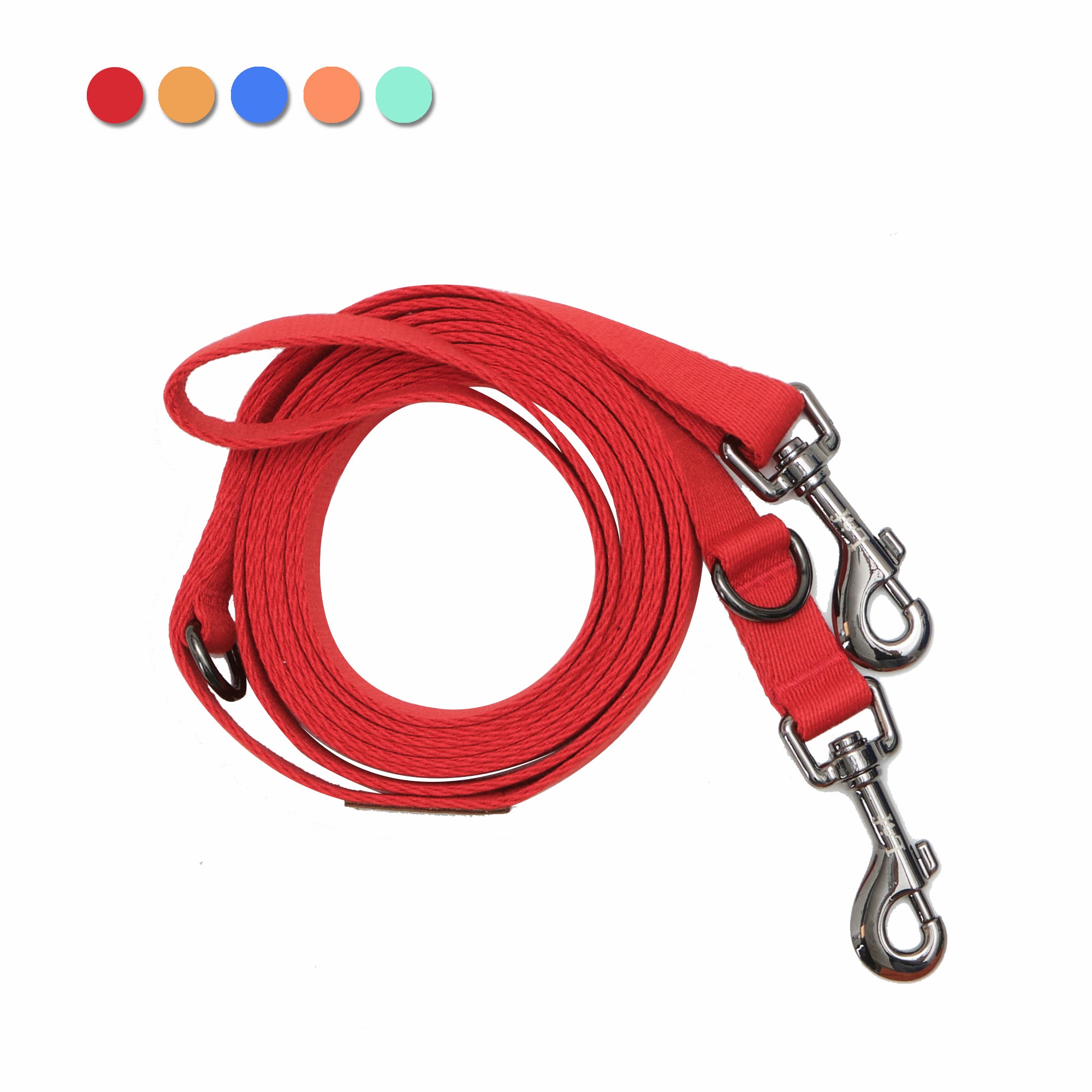 Life Is Good Canvas Overlay Dog Leash, Red Flip Flop, 1-in x 6-ft